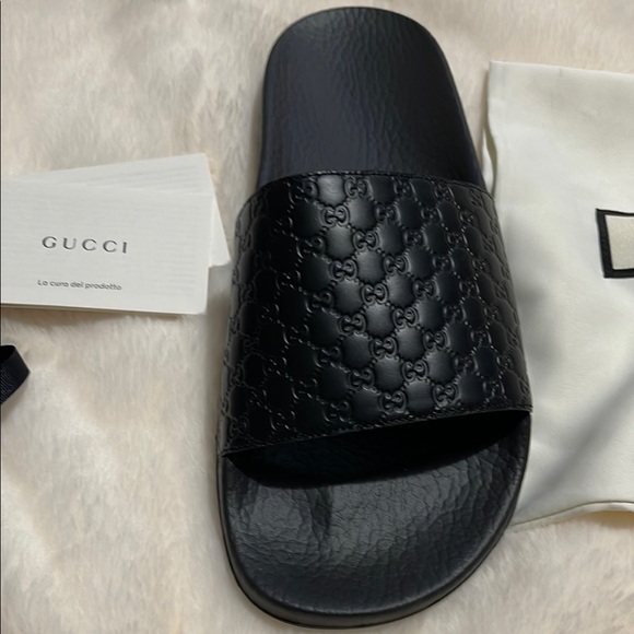 Gucci Black Slide Sandals - Picture 3 of 6